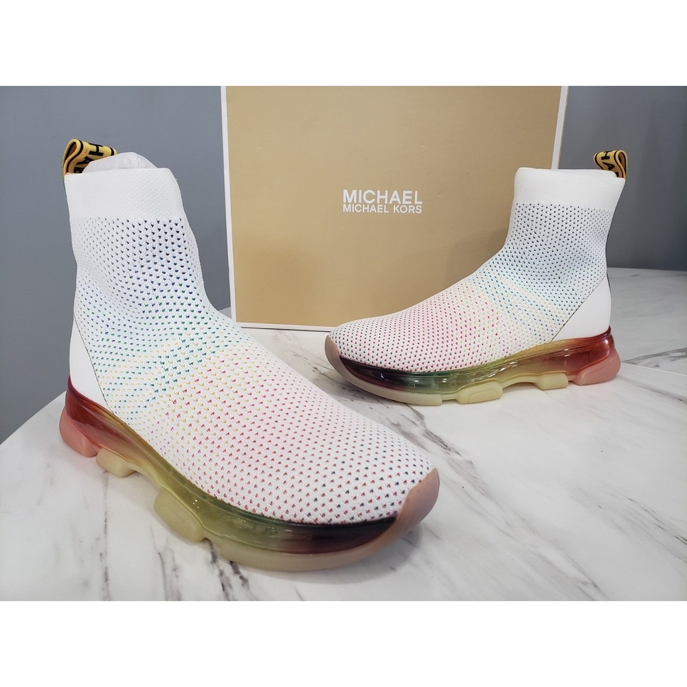 NEW SIZE 5 Kendra Sock Sneakers Rainbow Sole Ankle Bootie Boots LGBTQ Pride Shoe